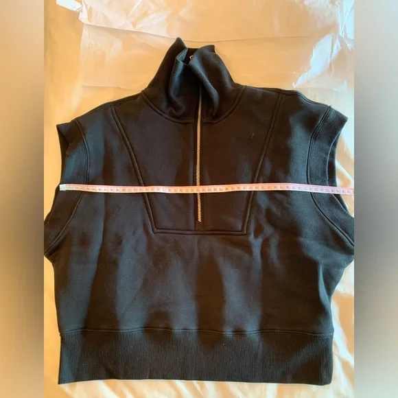 NWT - Pullover Zip Vest With High Collar - Black, XS - Picture 10 of 13